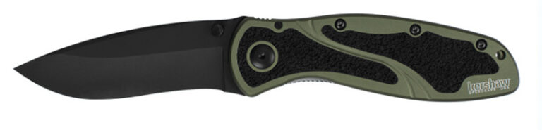 Kershaw Blur Assisted Opening Knife Olive (3.375" Black)