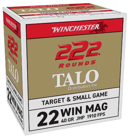 WIN 22WMR 40GR 222 TALO - THIS IS LOOSE AMMO. FREIGHT OR HAZMAT CHARGES APPLY.