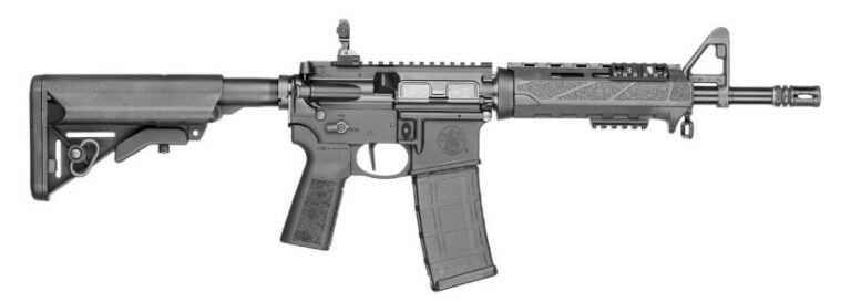 SMITH & WESSON M&P 15 SBR 5.56 11.5"BBL, DROP IN HG, FIXED A2 FRONT, FLIP UP REAR 1-30RD MAG