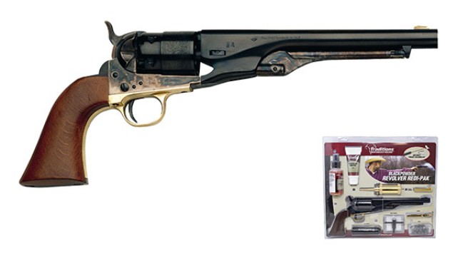Traditions 1860 Army Redi-Pak / Walnut / Steel 8'' Blued Barrel