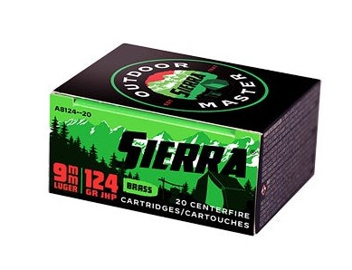 SIE AMMO OUTDOOR MASTER 9MM 124GR JHP 20/10 20/BX