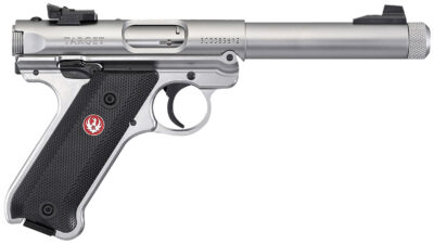 Ruger 40126 Mark IV Target 22 LR 5.50″ 10+1 Stainless Steel Black Checkered Poly