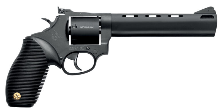 Taurus 2-692061 692  Medium 38 Special +P/357 Mag/9mm Luger 7 Shot 6.50" Matte Black Vent Rib Barrel, Cylinder & Frame, Black Ribber Grip, Transfer Bar Safety, Exposed Hammer, 2 Cylinders