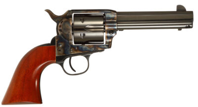 Taylors & Company 556101 1873 Cattleman Drifter 45 Colt (LC) Caliber with 4.75″ Blued Finish Barrel, 6rd Capacity Blued Finish Cylinder, Color Case Hardened Finish Steel Frame & Walnut Grip