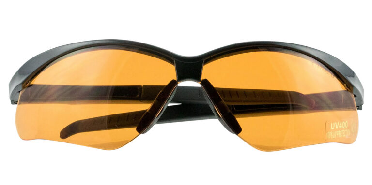 Walker's GWPSGLAMB Sport Glasses Crosshair Adult Amber Lens Polycarbonate Black Frame