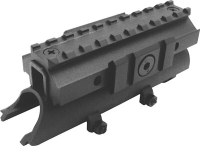 NcStar MTSKS Tri-Rail Receiver Cover SKS Rifle Weaver 4.80″ Long Black Anodized See-Thru Aluminum