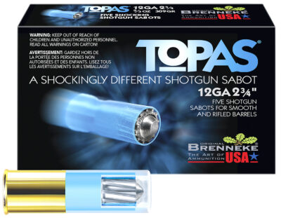 Brenneke TOPAS Sabot Slugs 12ga. 2 3/4 in. 2/3 oz. 5 rd.