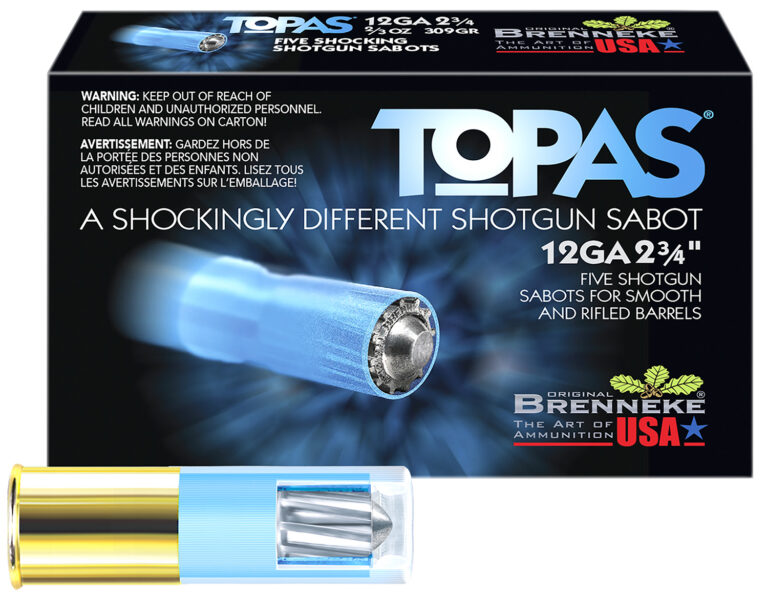 Brenneke TOPAS Sabot Slugs 12ga. 2 3/4 in. 2/3 oz. 5 rd.
