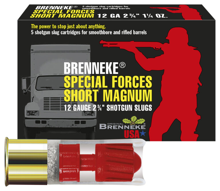 Brenneke SL122SFM Special Forces Short Magnum  12 Gauge 2.75" 1 1/4 oz Slug Shot