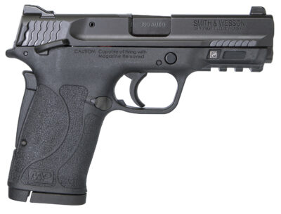 M&P 380 SHIELD EZ 380 ACP SEMI-AUTO HANDGUN M&P 380 SHIELD EZ M2.0 380 ACP 3.68” BBL (2)8RD W/SAFETY BLK