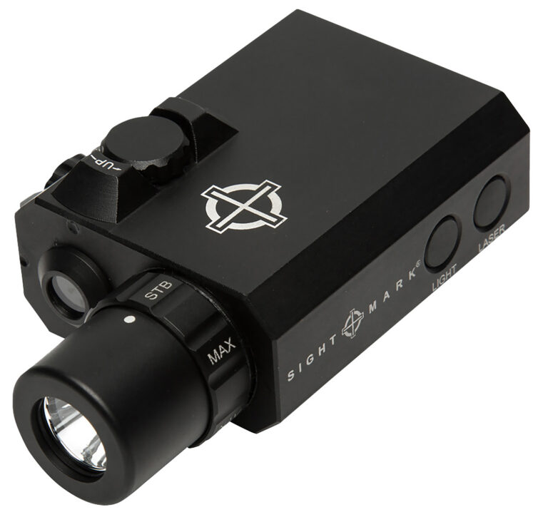 Sightmark SM25012 LoPro Mini Combo Flashlight and Green Laser Sight Matte Black 300 Lumens White LED