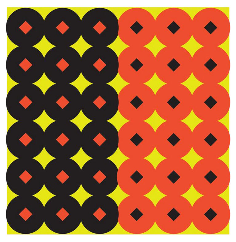 Birchwood Casey 34117 Shoot-N-C  Self-Adhesive 1" Diamond/Circle Orange/Black 43