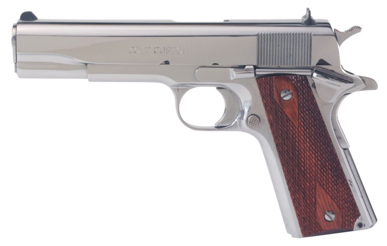 Colt Mfg O1070BSTS 1911 Government 45 ACP 5" 7+1 Stainless Steel Redwood Grip