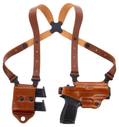 Galco MCII652 Miami Classic II Shoulder System Tan Leather S&W Shield 3″ 9/40 Ri