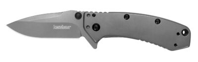 Kershaw 1555TI Cryo  2.75″ Folding Drop Point Plain Gray TiN 8Cr13MoV SS Blade Gray PVD Stainless Steel Handle Includes Pocket Clip