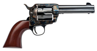 Cimarron PP400 Frontier Pre-War 1896-1940 38 Special 357 Mag 6 Shot, 4.75″ Blued Steel Barrel, Blued Cylinder, Color Case Hardened Steel Frame, Walnut Grip, Exposed Hammer