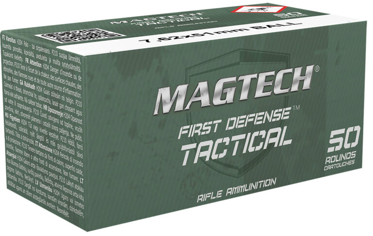 Magtech 762A First Defense Tactical 7.62x51mm 147 gr Full Metal Jacket (FMJ) 50