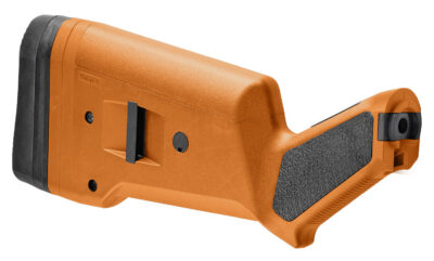 SGA® AMBIDEXTROUS BUTTSTOCK FOR MOSSBERG® 500/590 SGA BUTTSTOCK AMBIDEXTROUS FOR 12GA MOSSBERG 500/590 ORANGE
