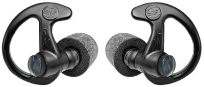 EP10 SONIC DEFENDERS ULTRA MAX EAR PLUGS EP10 SONIC DEFENDERS MEDIUM BLACK 1 PAIR