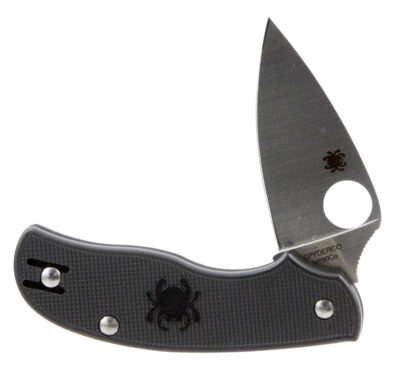 Spyderco C127PBK Urban Lightweight 2.61″ Folding Drop Point Plain N690Co SS Blade Black FRN Handle Includes Pocket Clip