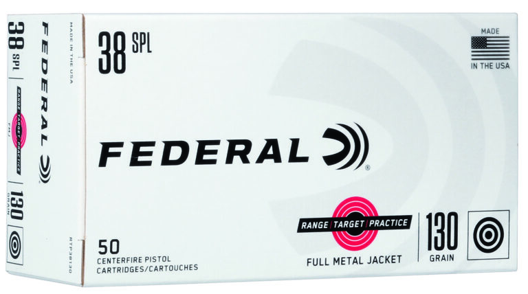 Federal RTP38130 Range and Target  38 Special 130 gr Full Metal Jacket (FMJ) 50