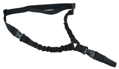 TacFire SL002B One Point Sling Black Nylon 30″-40″ OAL Adjustable Double Bungee Rifle