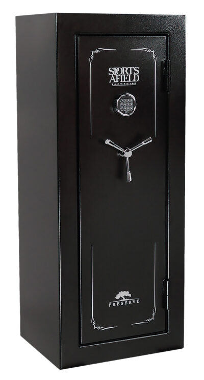 Sports Afield SECSA5924P Preserve SA5924P Electronic Keypad/Key Entry Black Textured Steel Holds 24 + 4 59″ H x 24″ W x 20″ D Fireproof- Yes