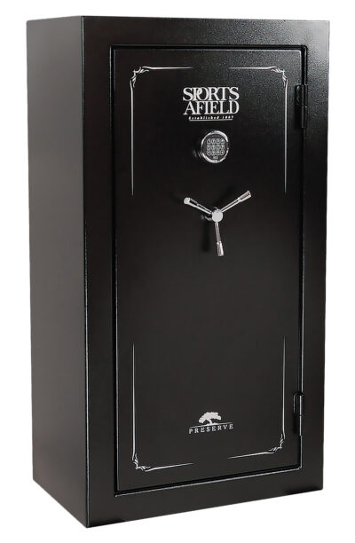 Sports Afield SECSA5932P Preserve SA5932P Keypad/Key Entry Black Textured Steel Holds 32 + 6 59″ H x 32″ W  x 20″ D Fireproof- Yes