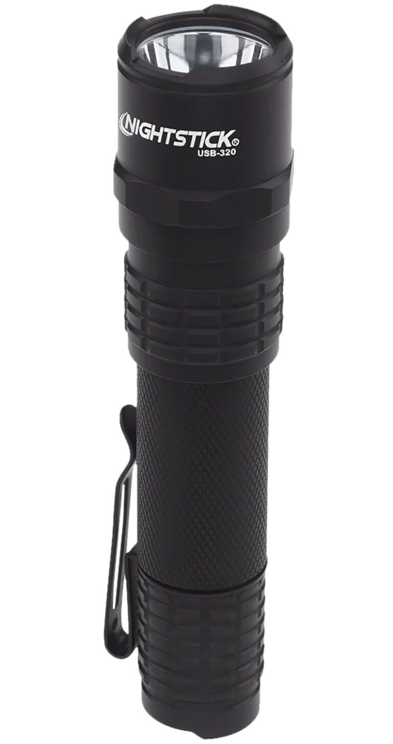 Nightstick USB320 USB Rechargeable EDC Flashlight Black Anodized 320 Lumens White LED