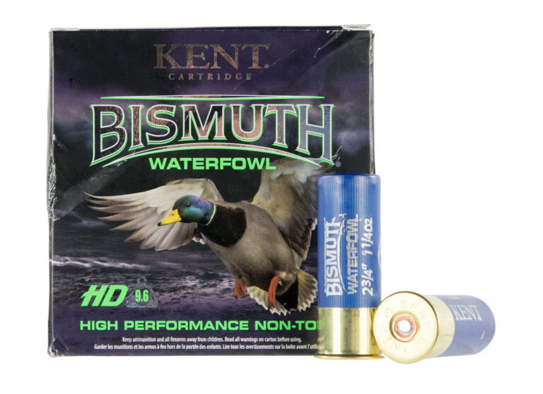 Kent Cartridge B12W364 Bismuth Waterfowl 12 Gauge 2.75" 1 1/4 oz 4 Shot 25 Bx/ 1