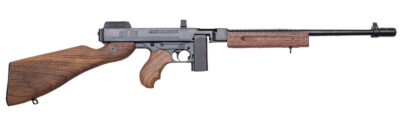 Thompson T110SH 1927A-1 Deluxe 45 ACP Caliber with 18″ Barrel, 10+1 Capacity (Stick), Blued Metal Finish, American Walnut Stock Horizontal Wood Grip Right Hand