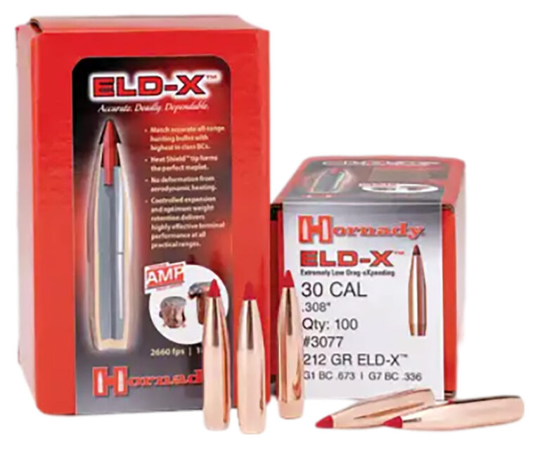ELD-X .30 CALIBER (.308'') RIFLE BULLETS ELD-X 30 CAL (0.308'') 212GR POLYMER TIPPED BOAT TAIL 100/BOX