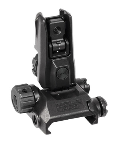 AR-15  MBUS PRO LR REAR SIGHT MBUS PRO REAR SIGHT FLIP-UP LR ADJUSTABLE 2.6” STEEL BLACK