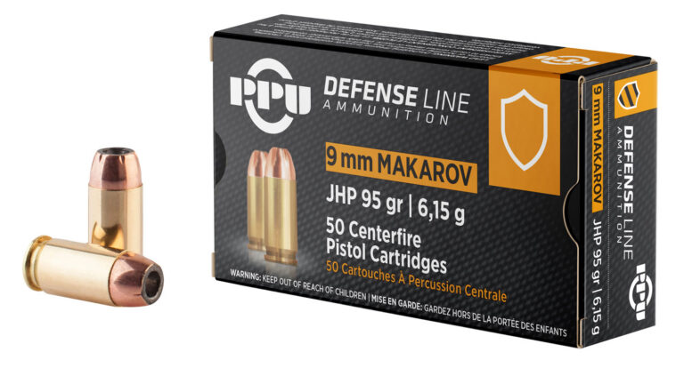 PPU PPD9M Defense  9x18 Makarov 93 gr Jacketed Hollow Point (JHP) 50 Bx/ 20 Cs