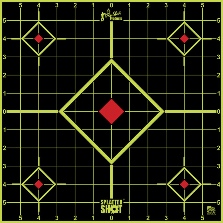 Pro-Shot 12SIGREEN5PK SplatterShot Sight-In Self-Adhesive Paper Black/Green 12" 5-Diamond 5 Pack
