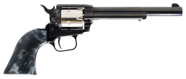 Heritage Mfg RR22TT6BLKPR Rough Rider Small Bore 22 LR 6 Round 6.50" Black Silve