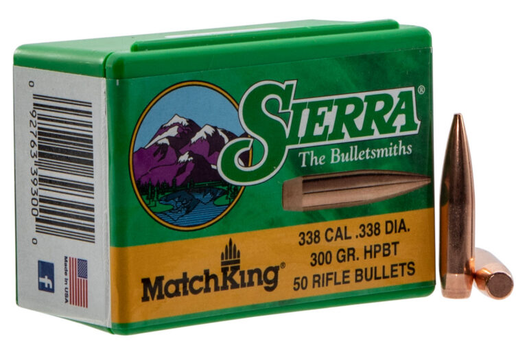 MATCHKING 338 CALIBER (0.338'') HOLLOW POINT BOAT TAIL BULLETS MATCHKING 338 CALIBER (0.338'') 300GR HPBT 50/BOX