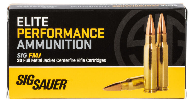 Sig Sauer Elite Ball Performance Rifle Ammo 308 Win 150 gr. FMJ 20 rd.