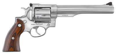Ruger 5041 Redhawk  Large Frame 44 Special/44 Rem Mag 6rd, 7.50″ Satin Stainless Steel Barrel, Dual Chambered Satin Stainless Cylinder & Frame, Hardwood Grip