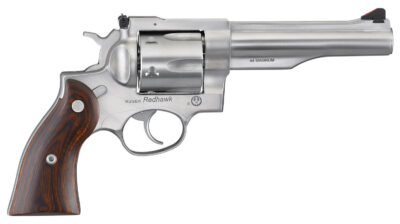 Ruger 5043 Redhawk  44 Special/44 Rem Mag 6rd, 5.50″ Satin Stainless Steel Barrel, Dual Chambered Satin Stainless Cylinder & Frame, Hardwood Grip