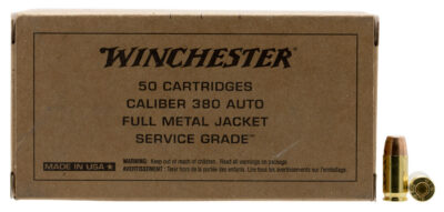 Winchester Ammo SG380W Service Grade  380 ACP 95 gr Full Metal Jacket Flat Nose