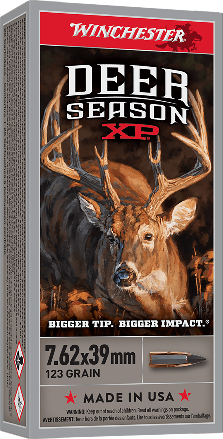 Winchester Ammo X76239DS Deer Season XP 7.62x39mm 123gr Extreme Point 20 Per Box/10 Case