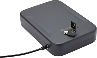 Hornady 95210 Lock Box  XL Key Entry Black Steel Holds 1 Handgun 10″ L x 7″ W x 2″ D