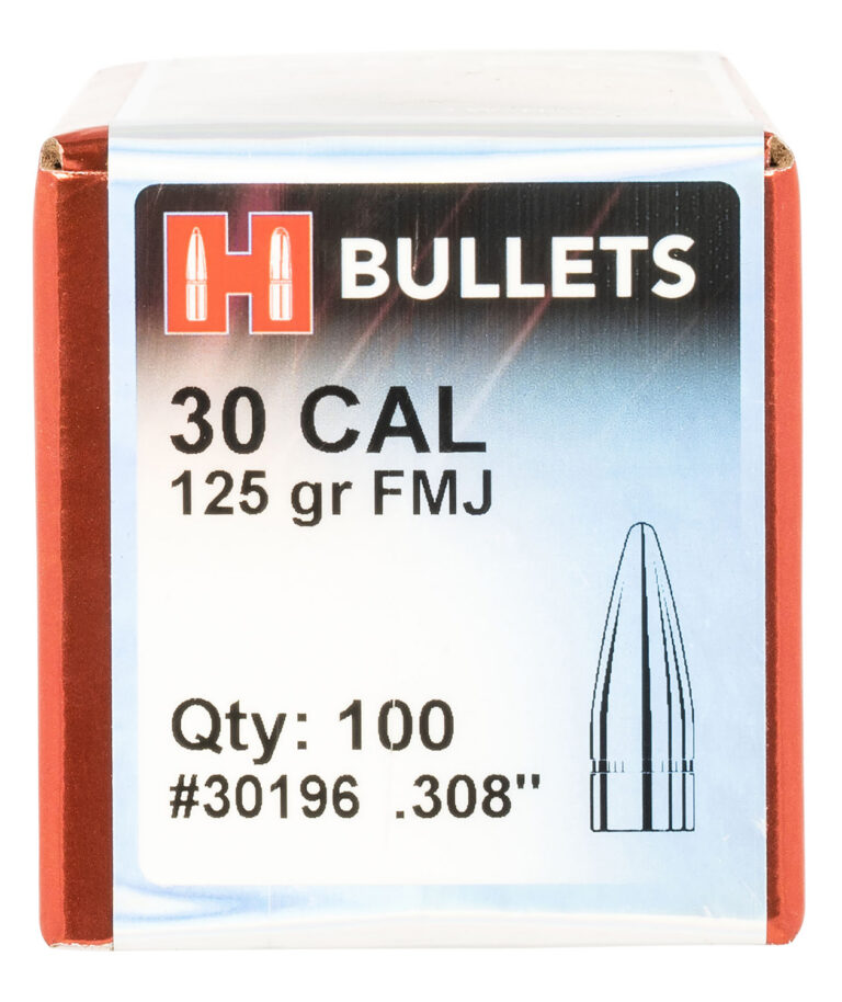 FMJ 30 CALIBER (0.308'') BULLETS FULL METAL JACKET 30 CALIBER (0.308'') 125GR 100/BOX