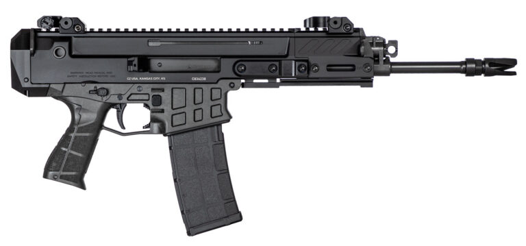CZ-USA 91451 Bren 2 MS 5.56x45mm NATO 30+1 11.14" Black Cold Hammer Forged Barrel & Frame, Black Polymer Grips
