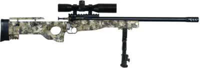 Crickett KSA2151 CPR Complete Package 22 LR Caliber with 1rd Capacity, 16.12″ Barrel, Blued Metal Finish & Fixed with Adjustable Cheekpiece Kryptek Camo Stock Right Hand