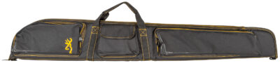 Browning 1419559902 Black & Gold Shotgun Case Black w/Buck Mark Logo 600D Polyester Ripstop 54″