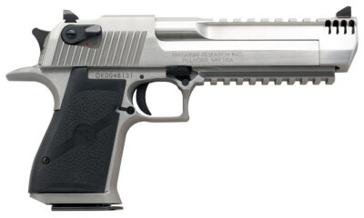 Magnum Research DE429SRMB Desert Eagle Mark XIX 429 DE 6″ with Muzzle Brake 7+1 Matte Stainless Steel Frame 7 Slide Black Rubber Grip
