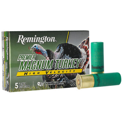 Remington Ammunition 28029 Premier Magnum Turkey High Velocity 12 Gauge 3″ 1 3/4 oz 4 Shot 5 Per Box/ 20 Cs