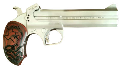 Bond Arms THE TEXAN .45/410 6″ BARREL WITH EXTENDED GRIP EXT ROSEWOOD GRIP